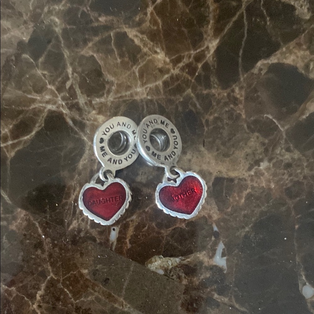 Pandora mother daughter pink and silver charm together